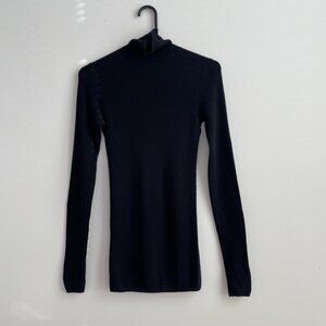 Vince Black 100% Cashmere Ribbed Turtleneck Sweater XS
